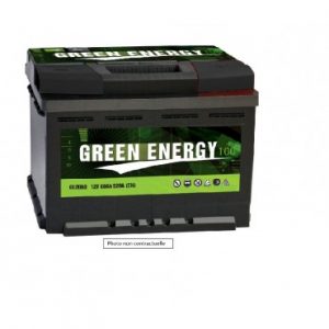 Batterie voiture GREEN ENERGY + pour RENAULT CLIO III (Essence) 1.6 16V 06.2005 -