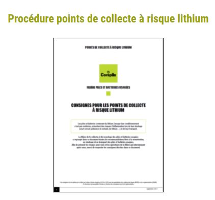 Procédure points de collecte à risque lithium