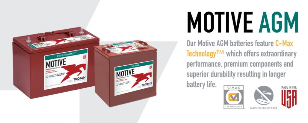 motive deep-cycle AGM batteries trojan